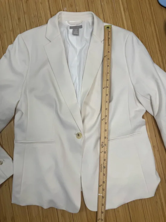 NWOT H&M White Single Breasted Blazer - Picture 14 of 16